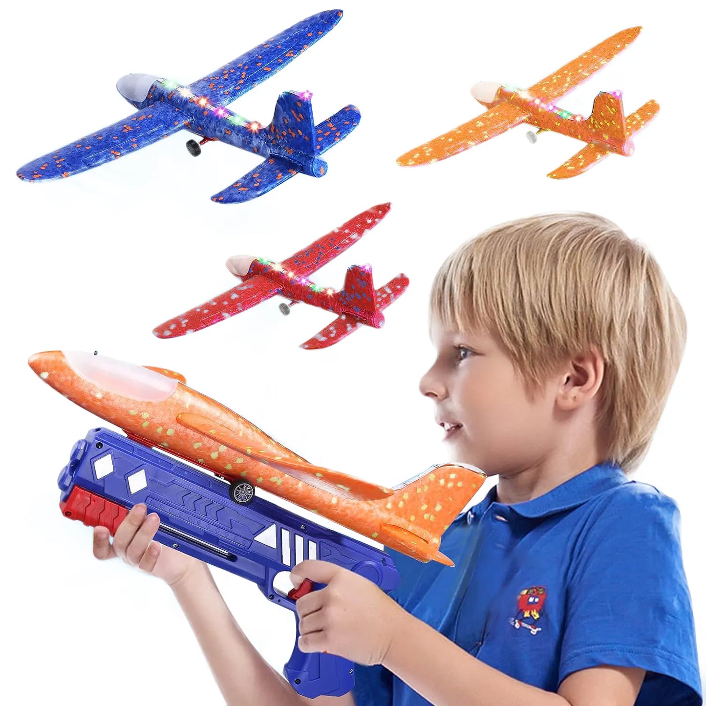 Airplane Toy Flying Toy for Kids One-Click Ejection Mode Glider Catapult Plane Regular